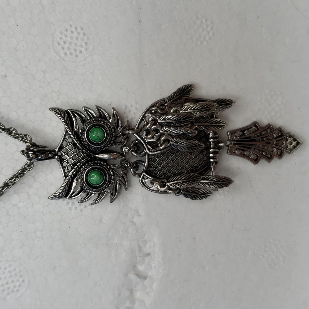 Lucky Brand owl necklace & earrings